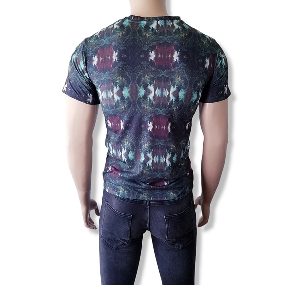 Culture Green/Brown Forest, Tree, Nature Trippy Print T-Shirt - Picture 7 of 8